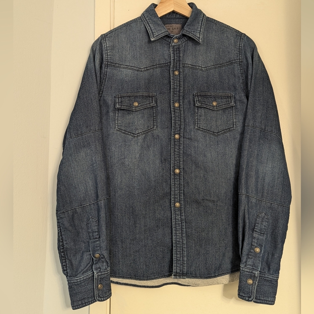 Joe's Jeans Denim Snap Button Up Shirt  Size L